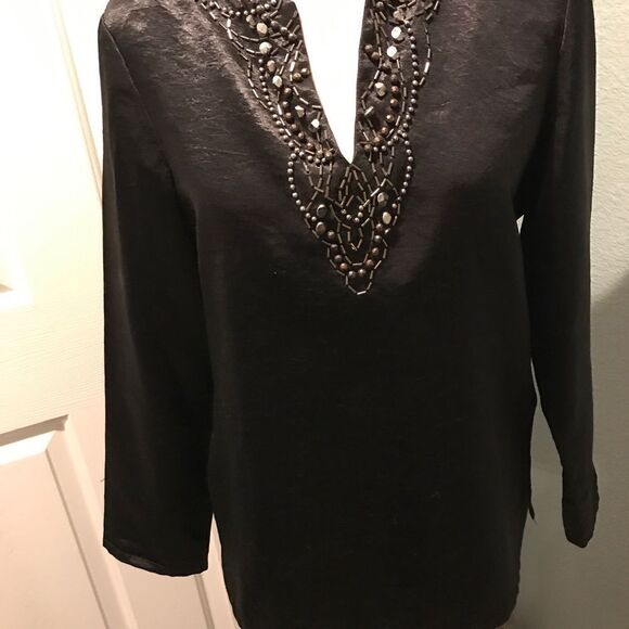 Jones of NY satin top Petite Medium - Picture 2 of 7